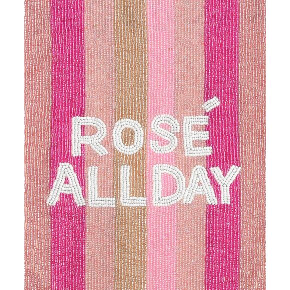 America and Beyond ROSE ALL DAY Tan Pink Large Tote Shoulder Beach Bag New - Picture 2 of 16